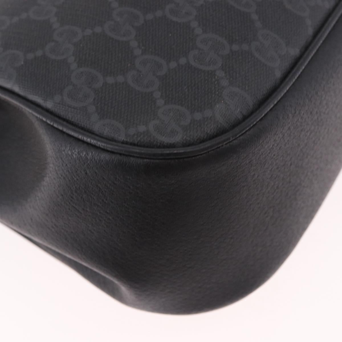 GUCCI GG Supreme Web Sherry Line Bag PVC Black Red 116 02 076 Auth 184484