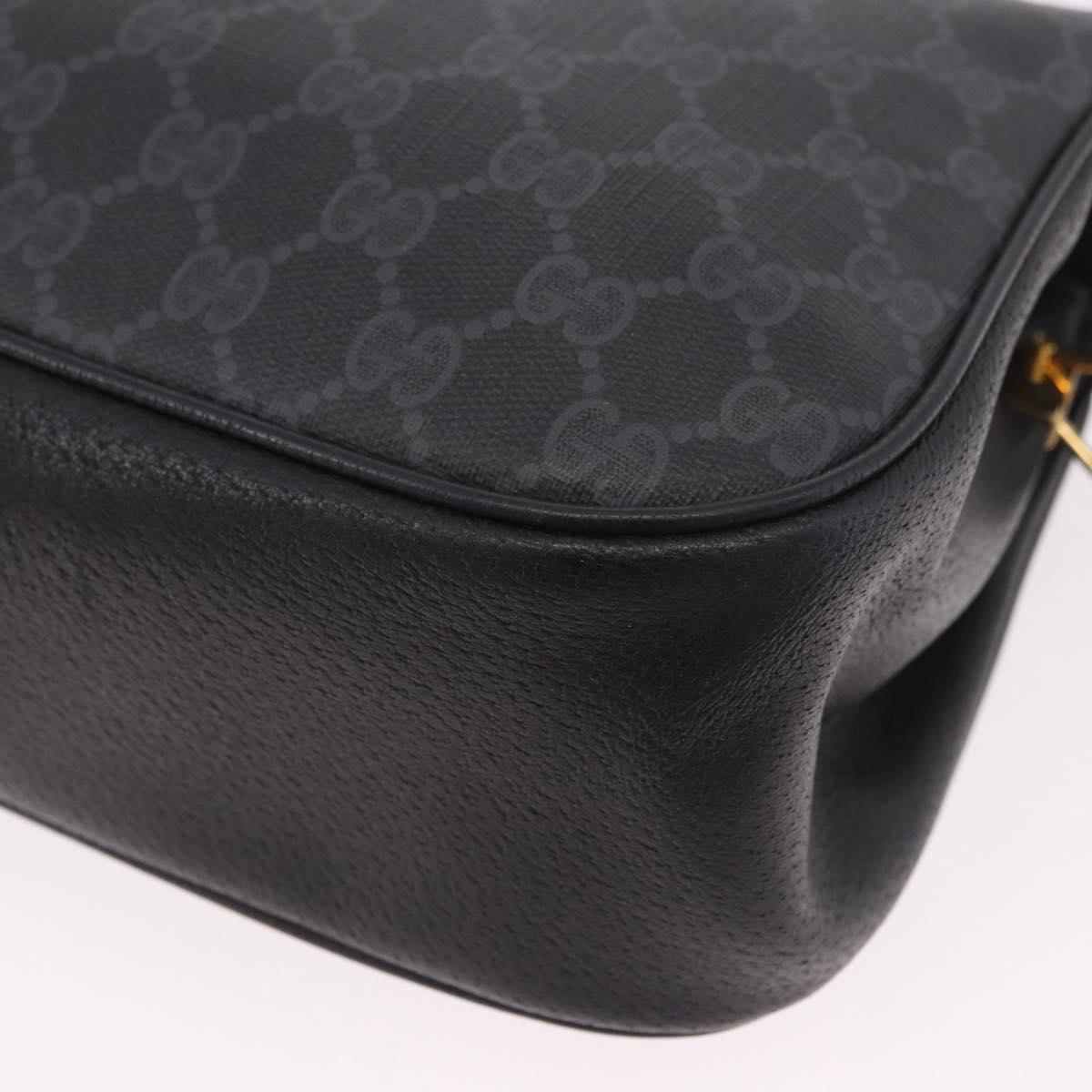 GUCCI GG Supreme Web Sherry Line Bag PVC Black Red 116 02 076 Auth 184484