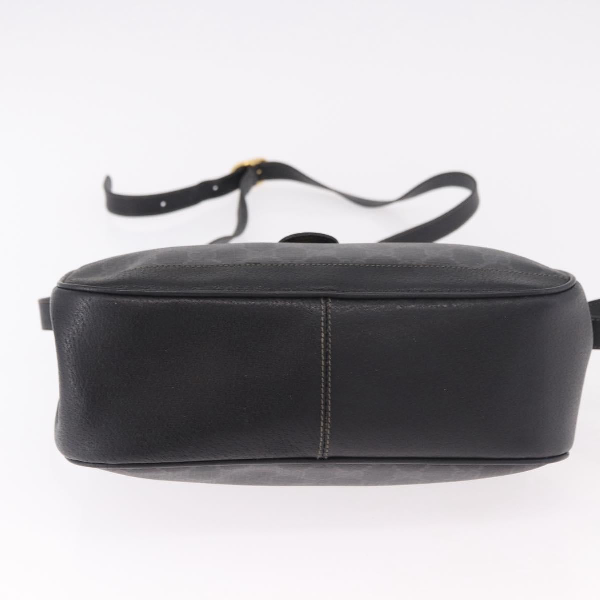 GUCCI GG Supreme Web Sherry Line Bag PVC Black Red 116 02 076 Auth 184484