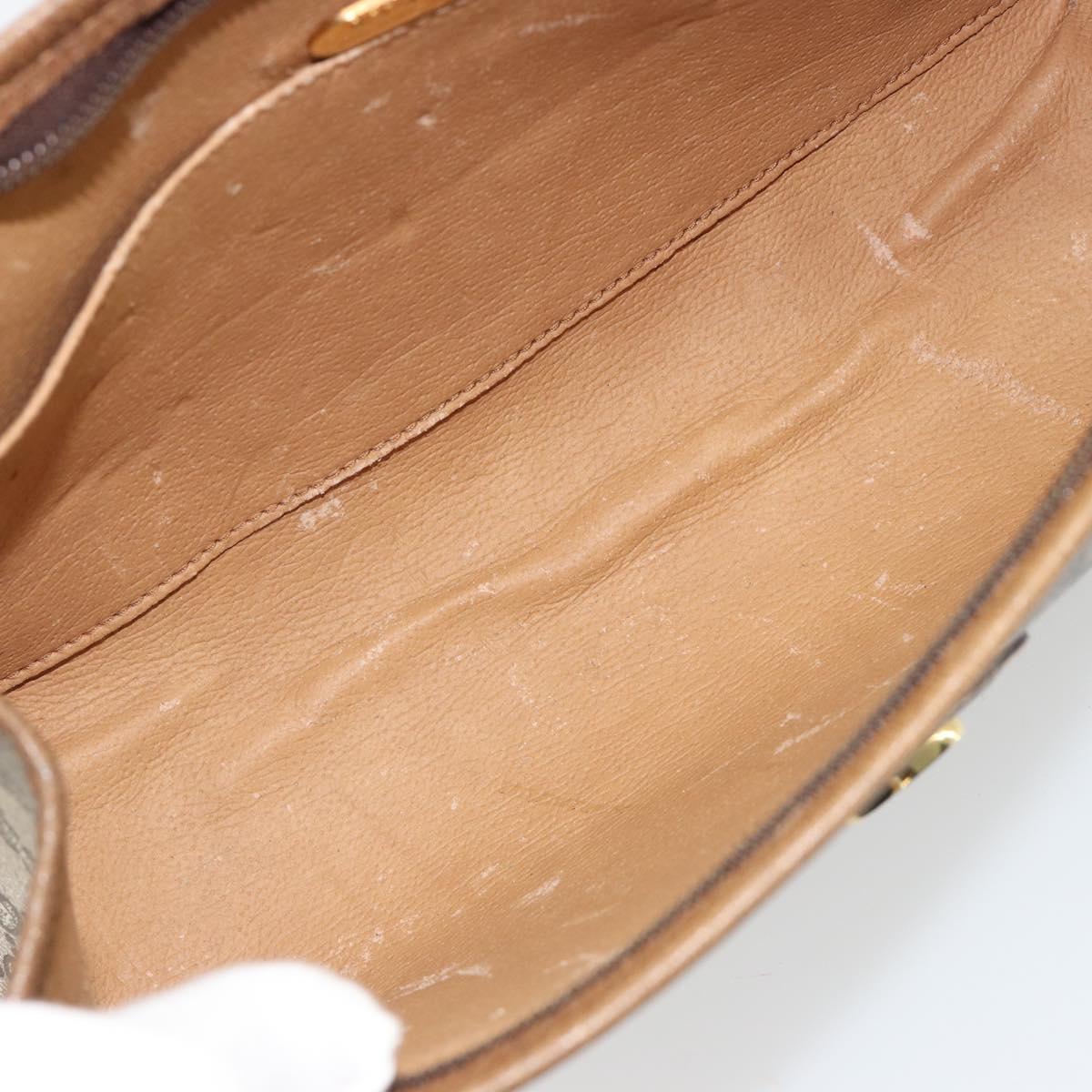 GUCCI GG Plus Supreme Clutch Bag PVC Beige Gold Auth 184487