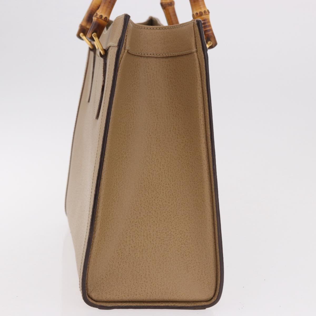 GUCCI Bamboo Hand Bag Leather Brown Gold 002 0260 2615 Auth 184492
