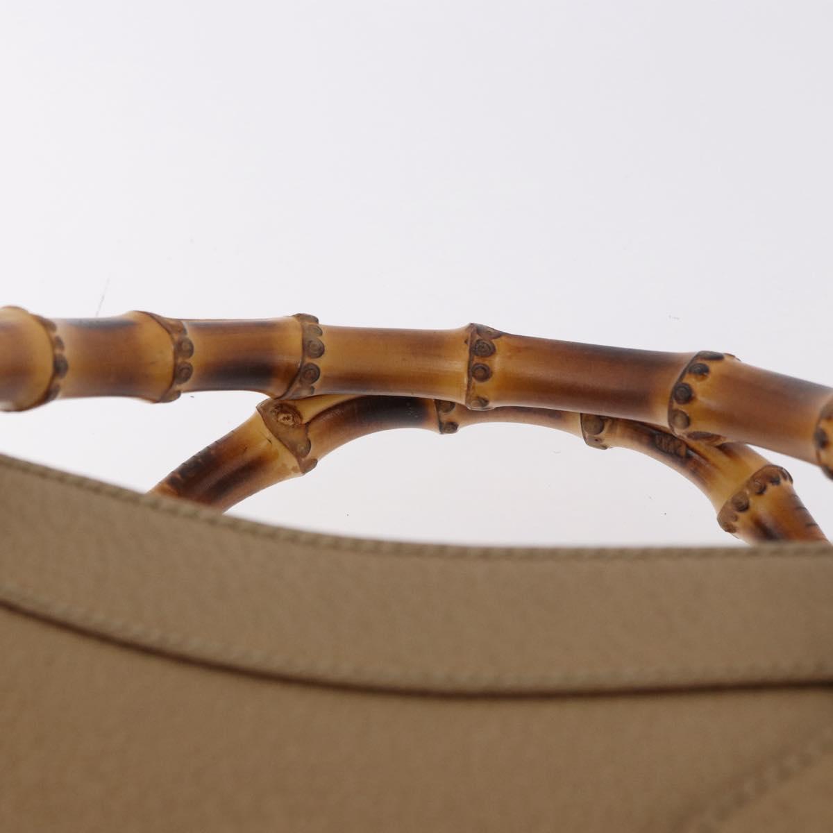 GUCCI Bamboo Hand Bag Leather Brown Gold 002 0260 2615 Auth 184492
