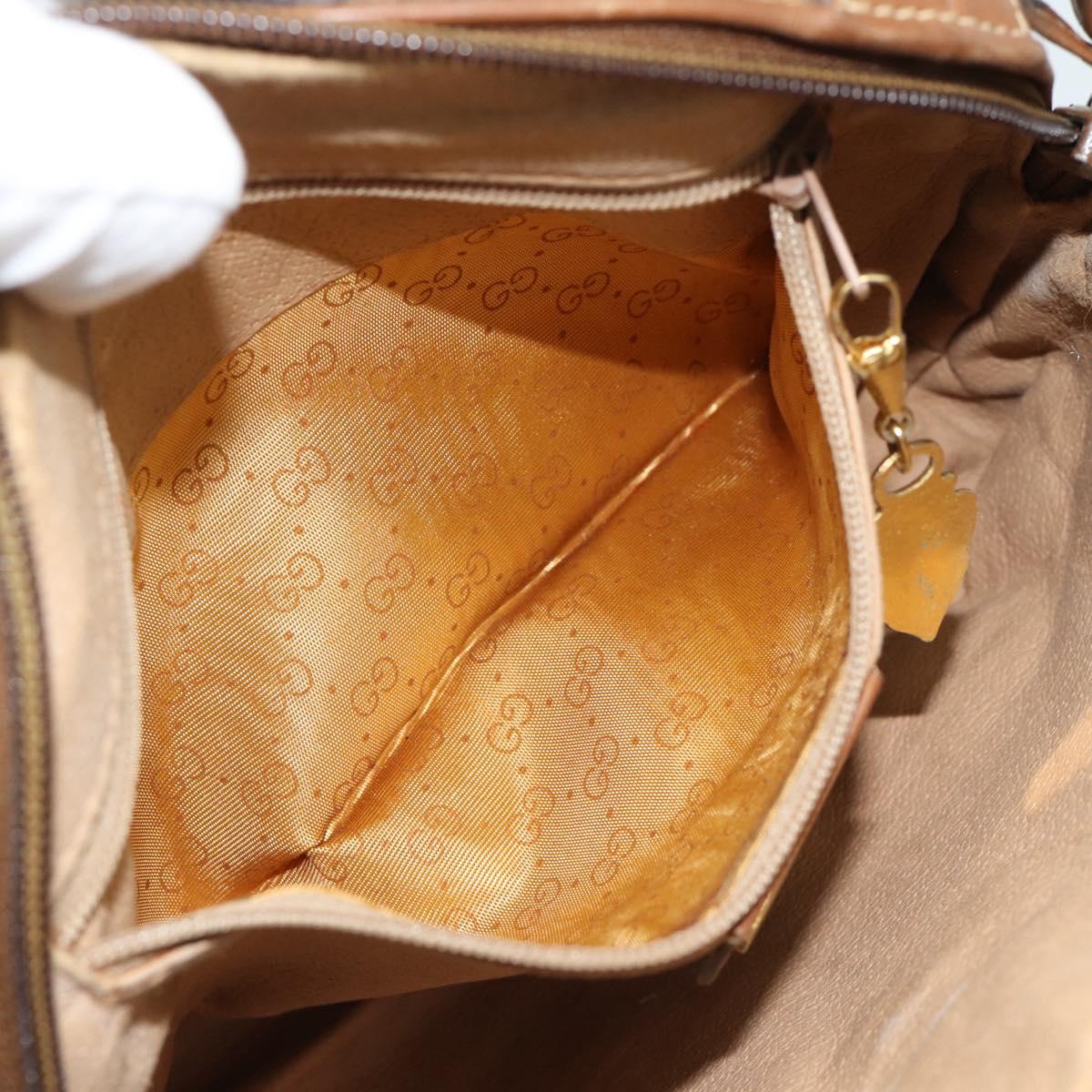 GUCCI Shoulder Bag Leather Beige Gold 007 115 4916 Auth 184510