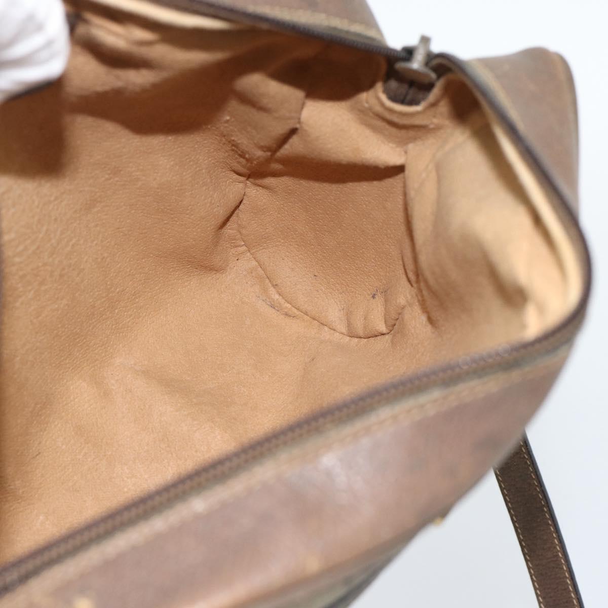 GUCCI GG Supreme Web Sherry Line Bag PVC Beige Gold 75 02 004 Auth 184518
