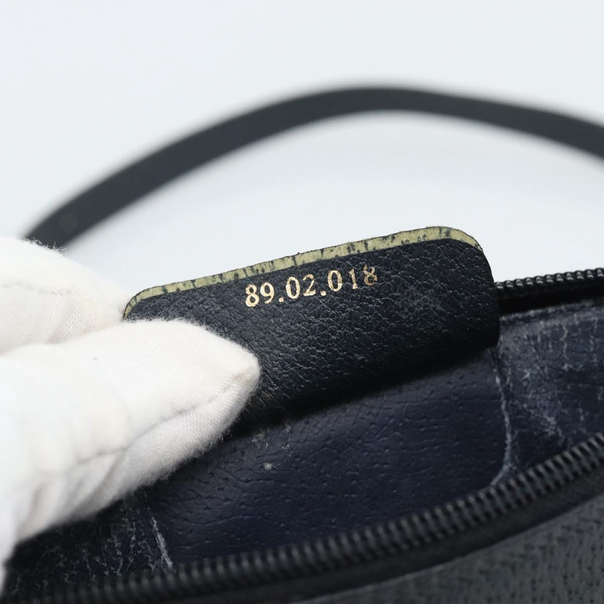 GUCCI GG Supreme Sherry Line Shoulder Bag PVC Navy Gold 89 02 018 Auth 184519