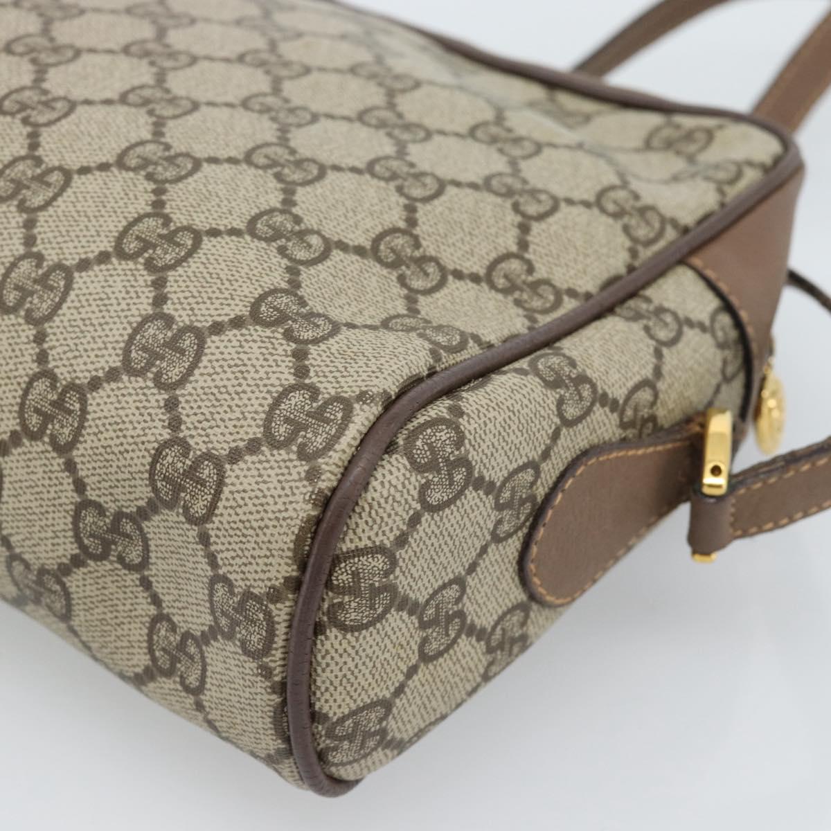 GUCCI GG Supreme Web Sherry Line Shoulder Bag Beige Gold 001 44 6472 Auth 184520