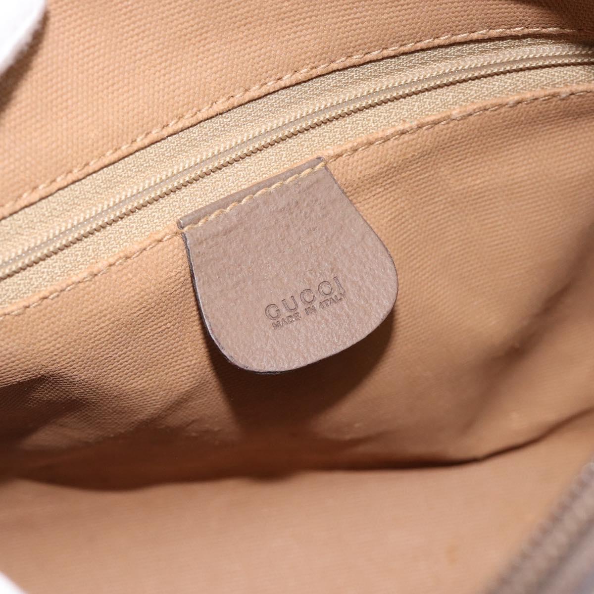 GUCCI GG Supreme Web Sherry Line Shoulder Bag Beige Gold 001 44 6472 Auth 184520