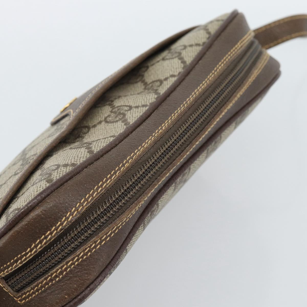 GUCCI GG Supreme Shoulder Bag PVC Beige Gold 001 58 6594 Auth 184522