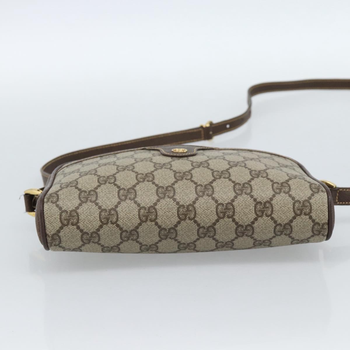 GUCCI GG Supreme Shoulder Bag PVC Beige Gold 001 58 6594 Auth 184522