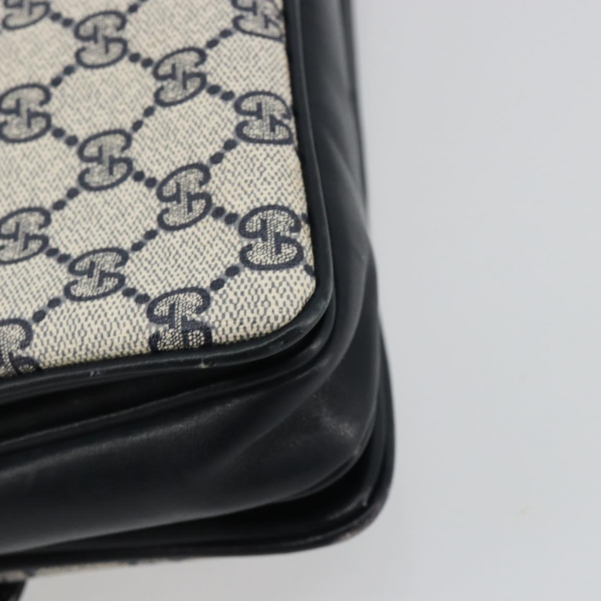 GUCCI GG Supreme Shoulder Bag PVC Navy Gold 14 01 4084 Auth 184523