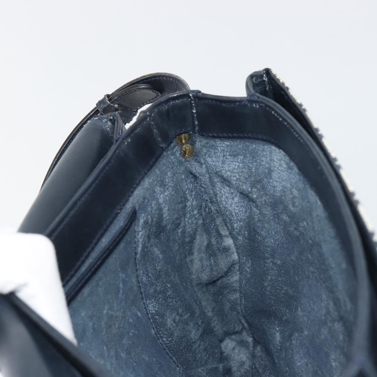 GUCCI GG Supreme Shoulder Bag PVC Navy Gold 14 01 4084 Auth 184523