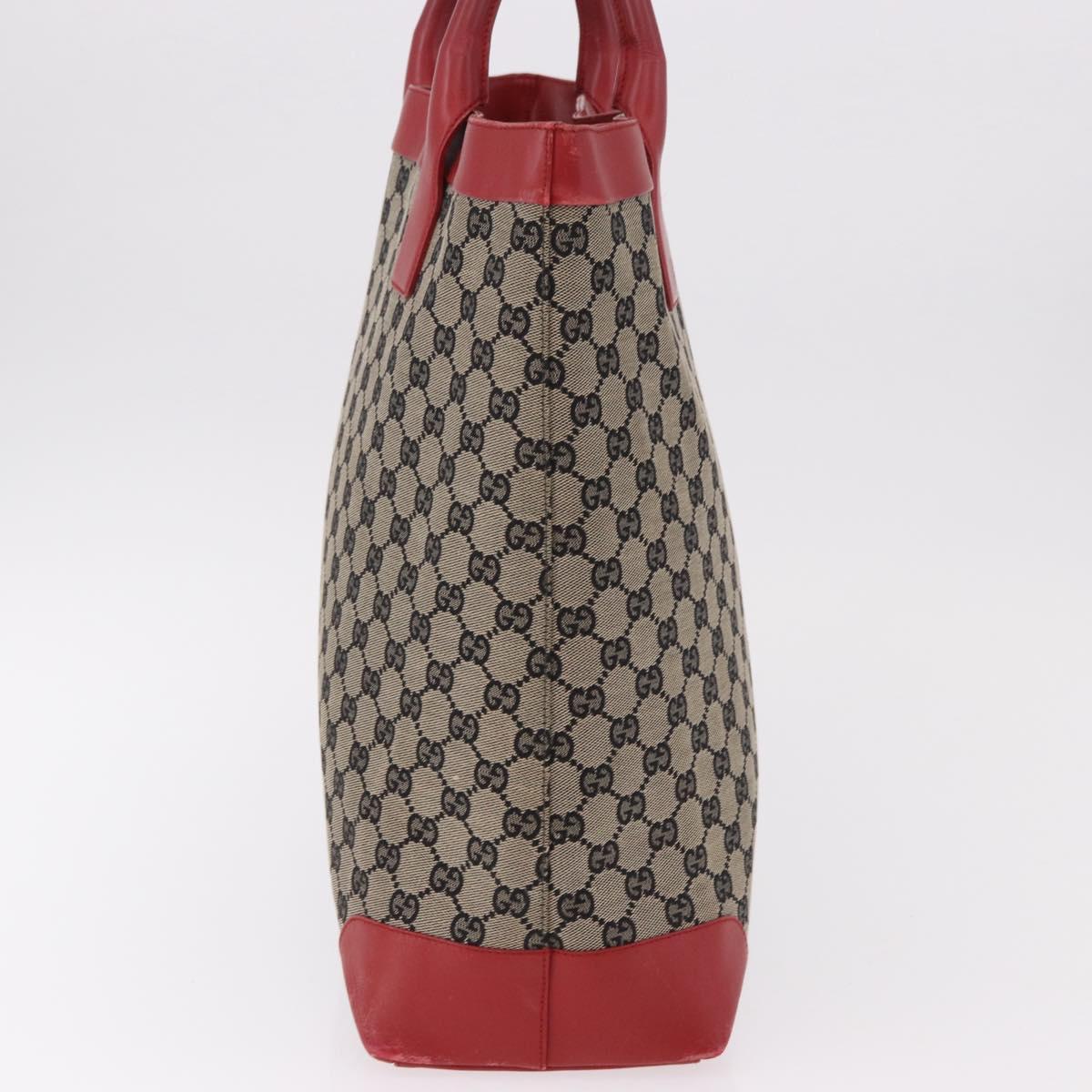 GUCCI GG Canvas Hand Bag Beige Gold 002 1121 1669 Auth 184526