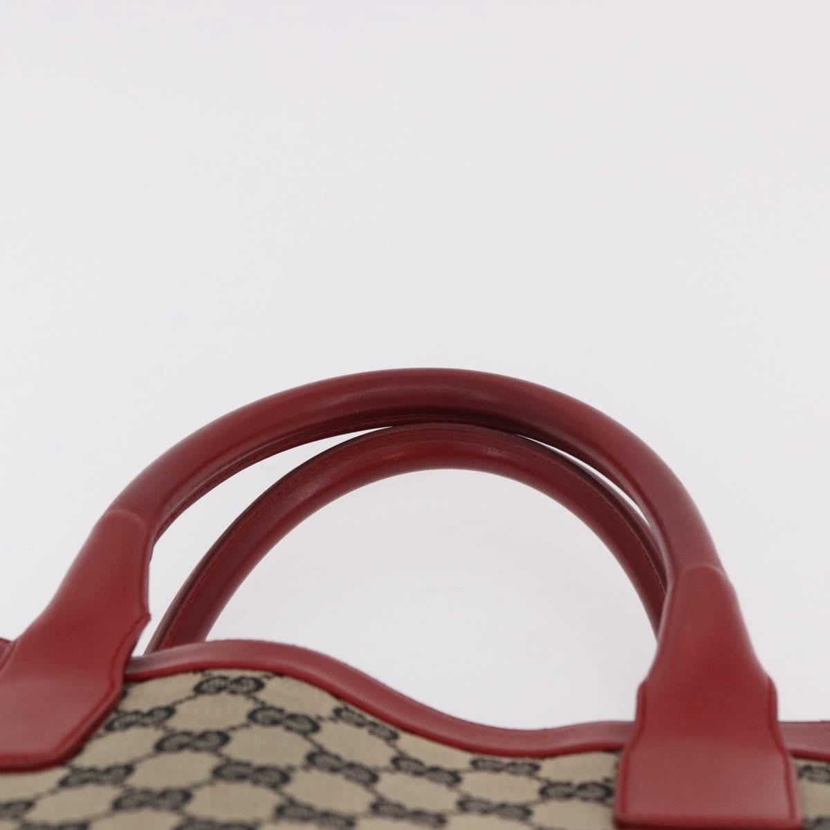 GUCCI GG Canvas Hand Bag Beige Gold 002 1121 1669 Auth 184526