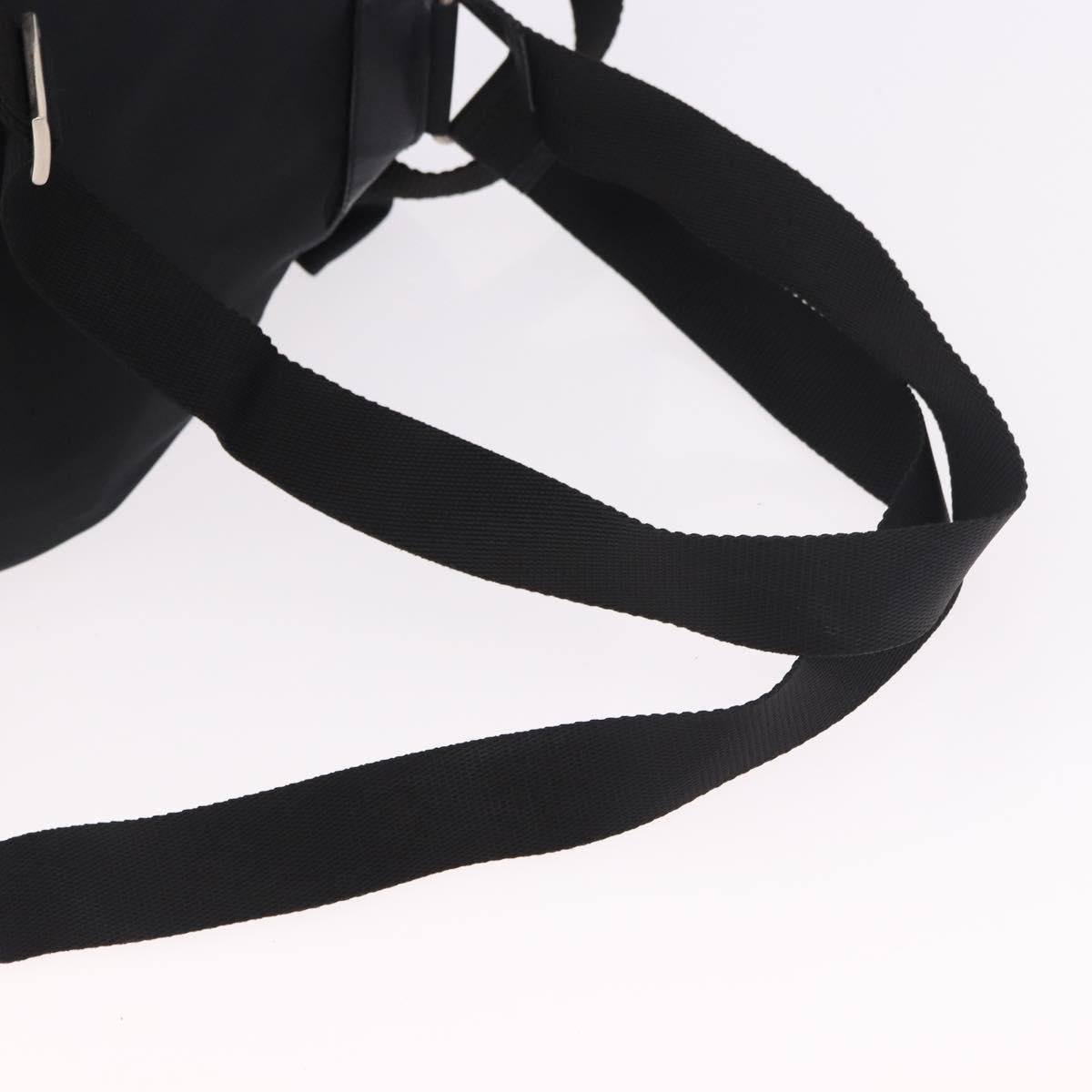 PRADA Backpack Nylon Black Silver Auth 184534A