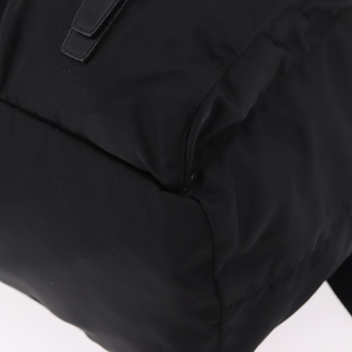 PRADA Backpack Nylon Black Silver Auth 184534A