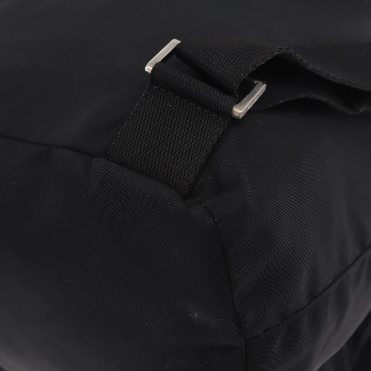 PRADA Backpack Nylon Black Silver Auth 184534A