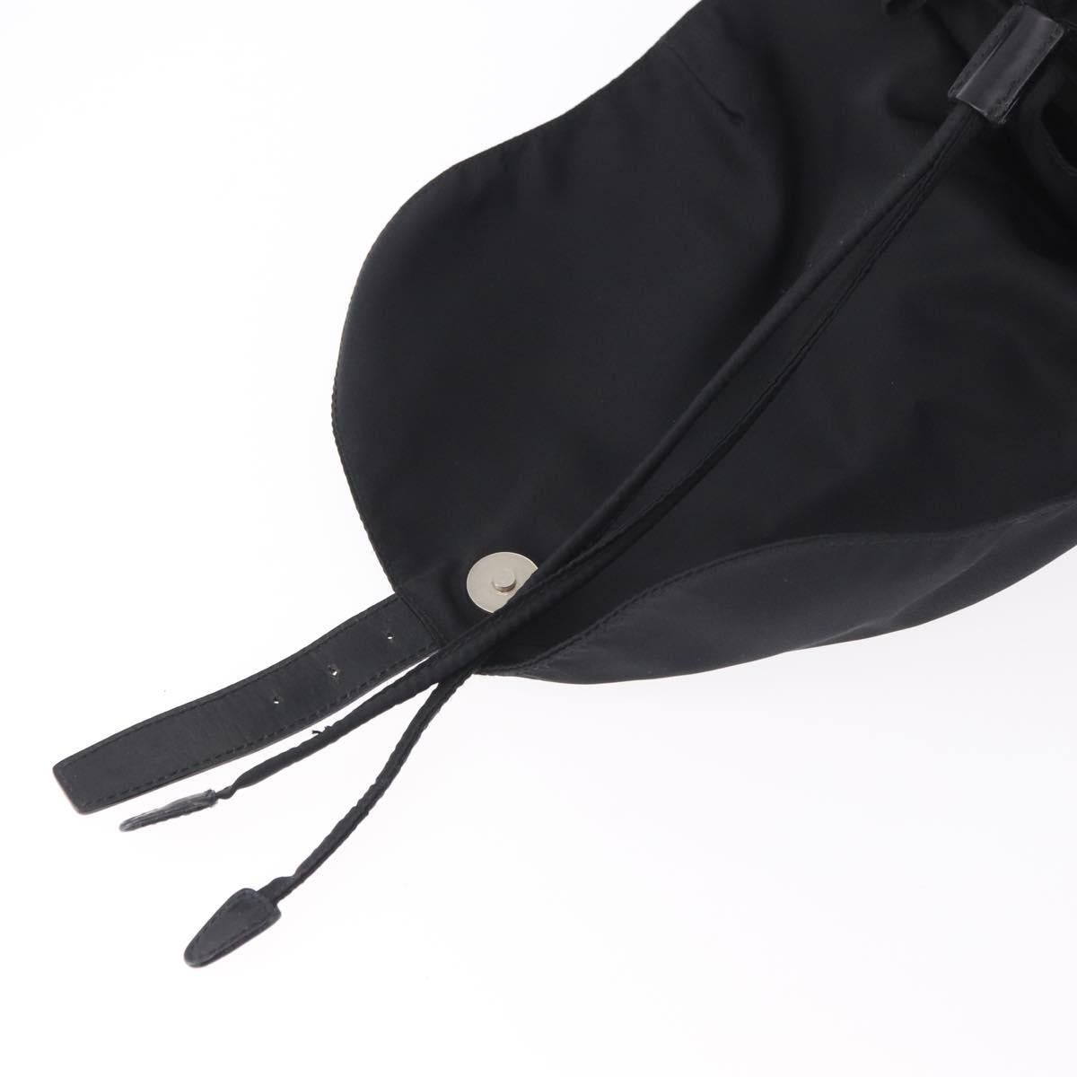 PRADA Backpack Nylon Black Silver Auth 184534A