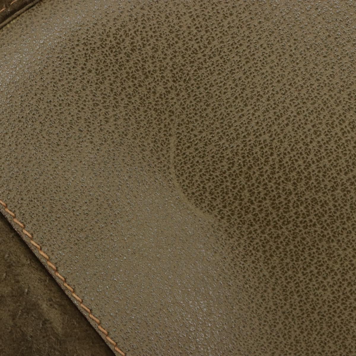 GUCCI Backpack Suede Khaki Gold 003 2058 0016 Auth 184537A