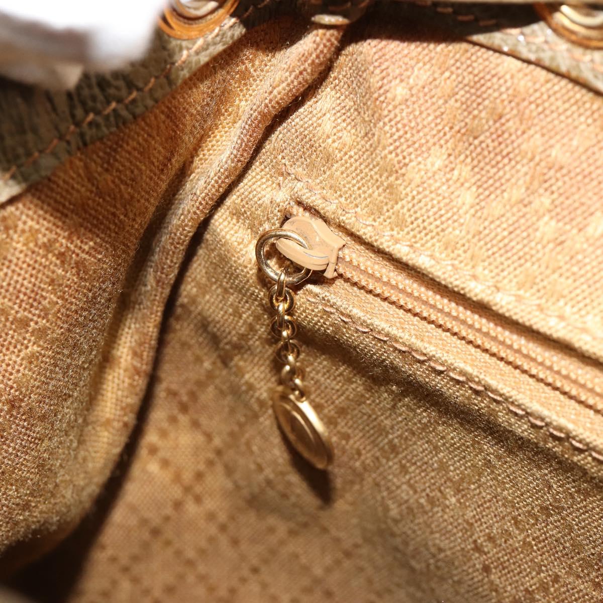 GUCCI Backpack Suede Khaki Gold 003 2058 0016 Auth 184537A