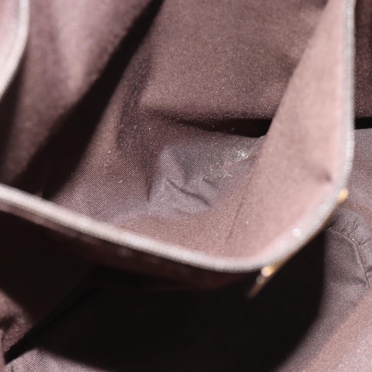GUCCI GG Crystal Abbey Tote Bag Coated Canvas Gold 211982 Auth 184542
