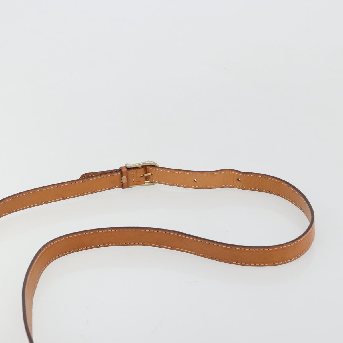 CELINE Macadam Canvas Shoulder Bag PVC Leather Brown Gold Auth 184552A