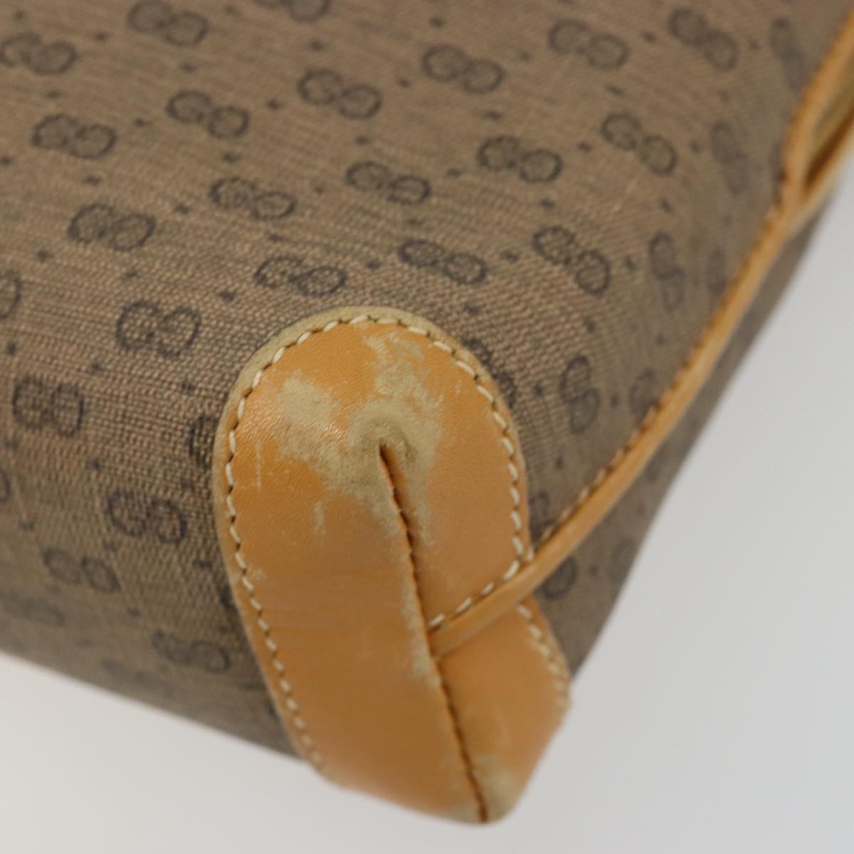 GUCCI Micro GG Supreme Shoulder Bag PVC Beige Gold 007 115 4916 Auth 184563