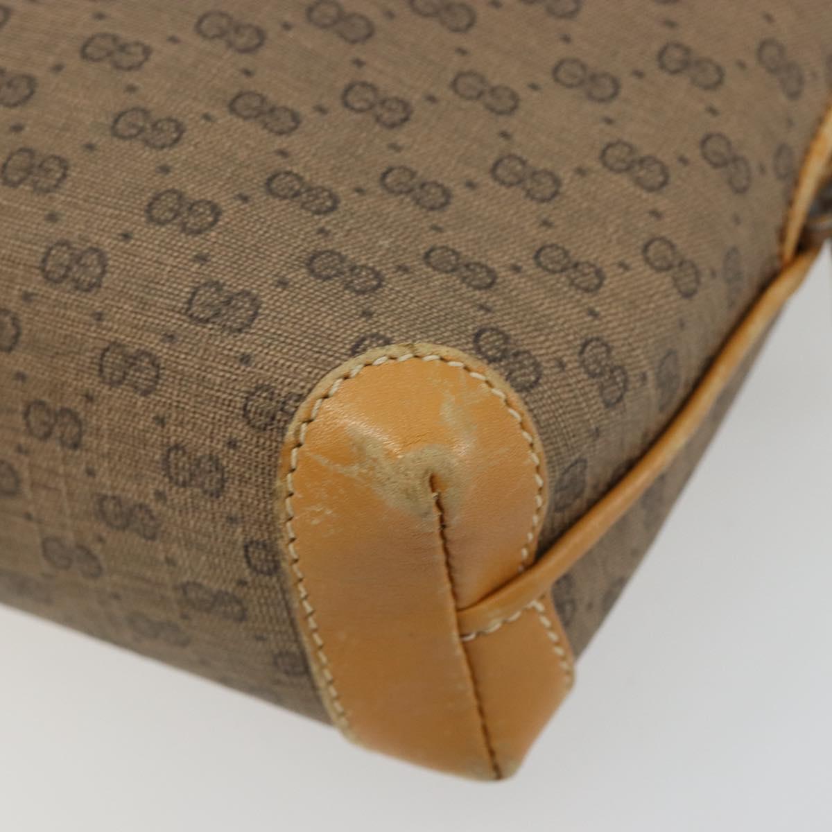 GUCCI Micro GG Supreme Shoulder Bag PVC Beige Gold 007 115 4916 Auth 184563