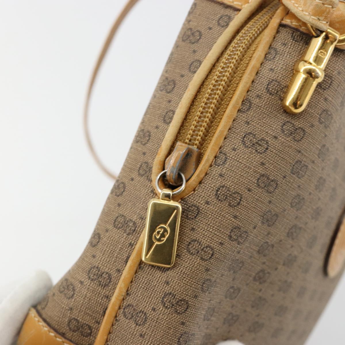 GUCCI Micro GG Supreme Shoulder Bag PVC Beige Gold 007 115 4916 Auth 184563