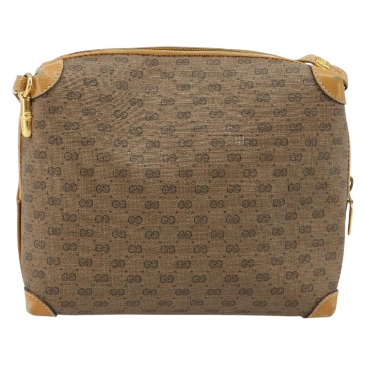 GUCCI Micro GG Supreme Shoulder Bag PVC Beige Gold 007 115 4916 Auth 184563