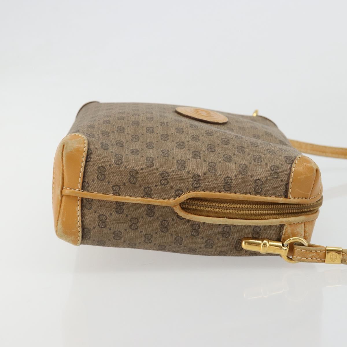 GUCCI Micro GG Supreme Shoulder Bag PVC Beige Gold 007 115 4916 Auth 184563