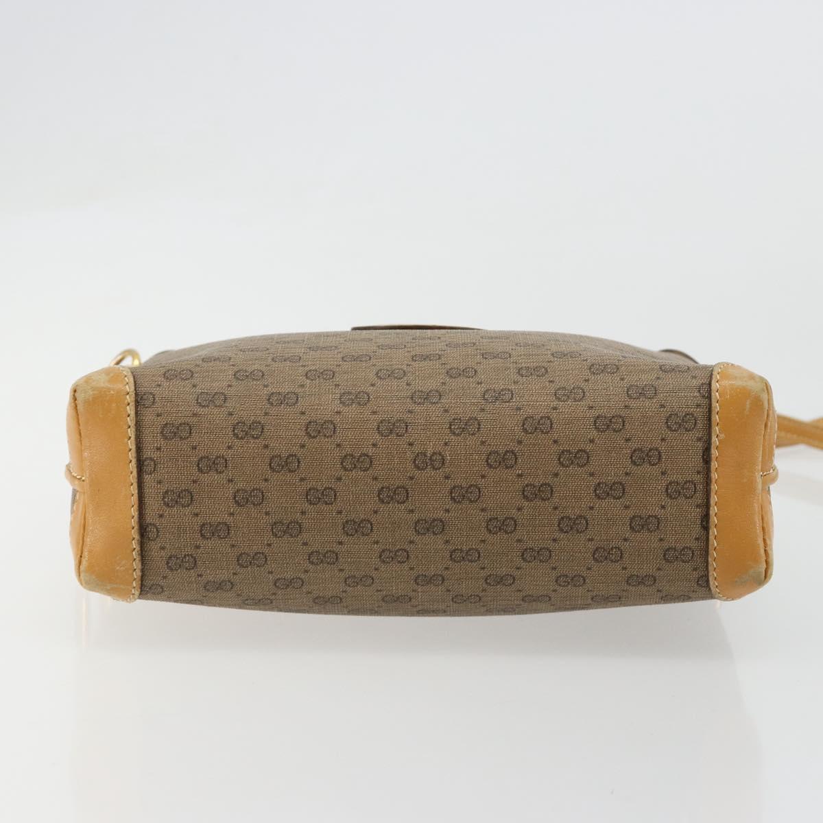 GUCCI Micro GG Supreme Shoulder Bag PVC Beige Gold 007 115 4916 Auth 184563