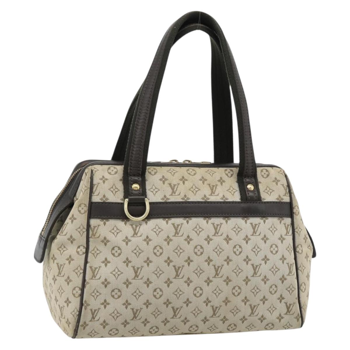 LOUIS VUITTON Monogram Mini Josephine PM Hand Bag Khaki M92215 LV Auth 184565