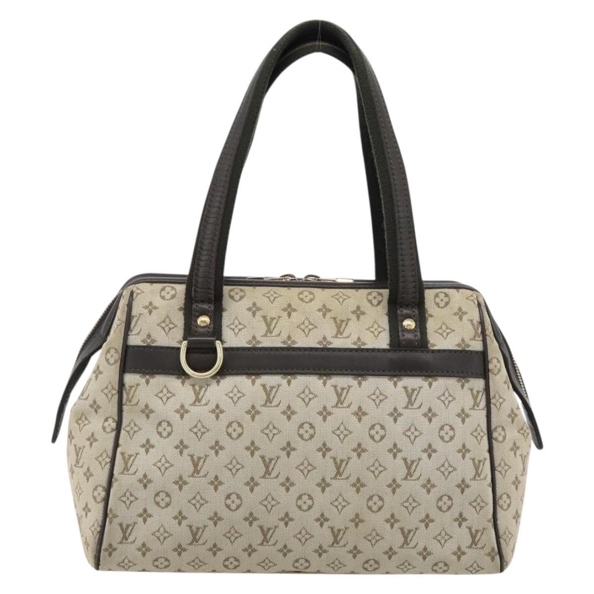 LOUIS VUITTON Monogram Mini Josephine PM Hand Bag Khaki M92215 LV Auth 184565