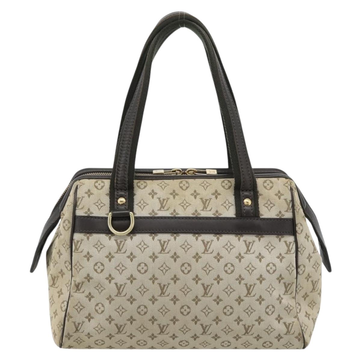 LOUIS VUITTON Monogram Mini Josephine PM Hand Bag Khaki M92215 LV Auth 184565