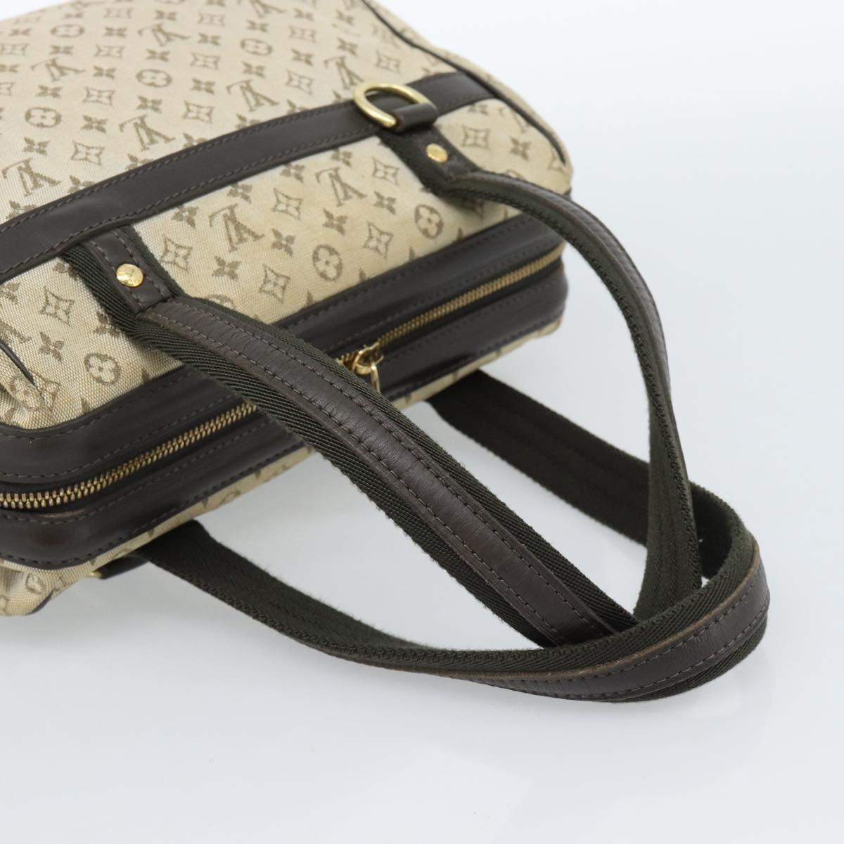 LOUIS VUITTON Monogram Mini Josephine PM Hand Bag Khaki M92215 LV Auth 184565