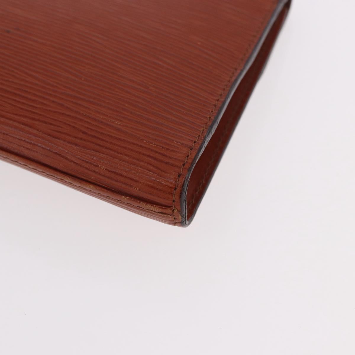 LOUIS VUITTON Epi Art Deco Clutch Bag Brown M52633 LV Auth 184570