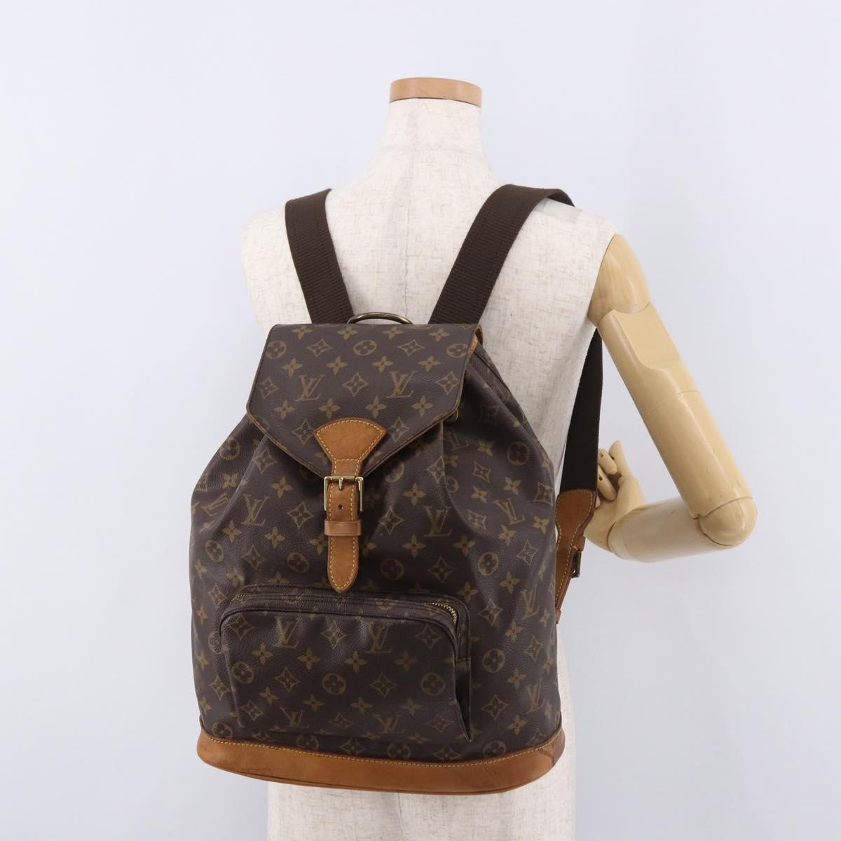LOUIS VUITTON Monogram Montsouris GM Backpack M51135 LV Auth 184571