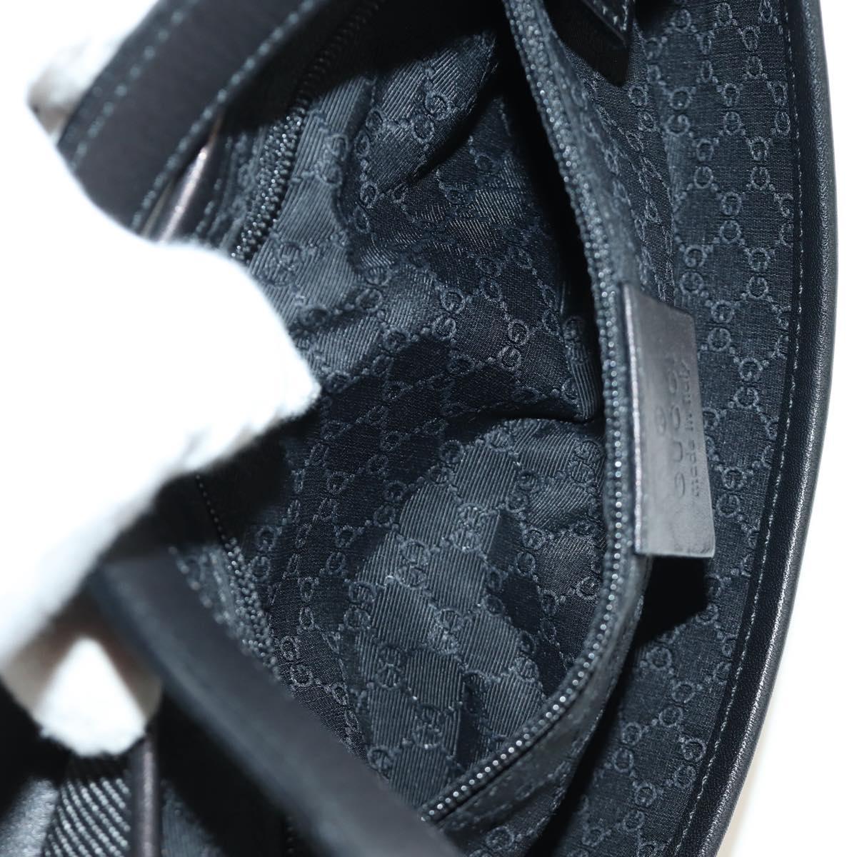 GUCCI Jackie Shoulder Bag Denim Black Silver 90667 Auth 184577SAM