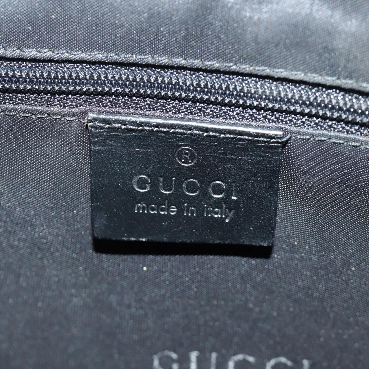 GUCCI Jackie Shoulder Bag Leather Black Silver 001 3306 2684 Auth 184583SAM
