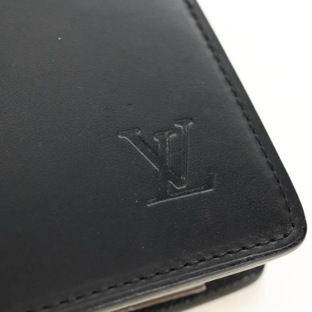 LOUIS VUITTON Nomad Agenda GM Day Planner Cover Black R20477 LV Auth 184586V
