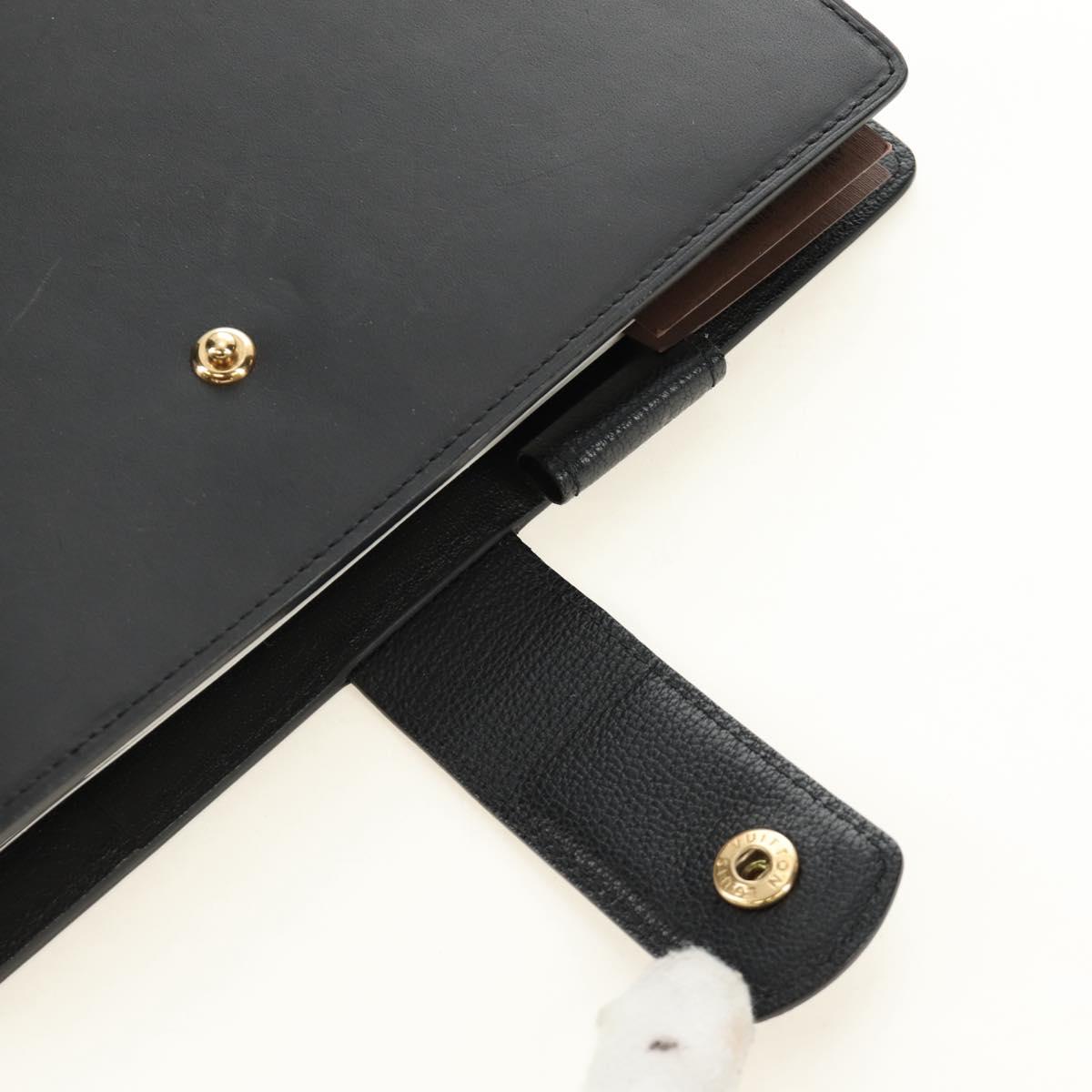 LOUIS VUITTON Nomad Agenda GM Day Planner Cover Black R20477 LV Auth 184586V