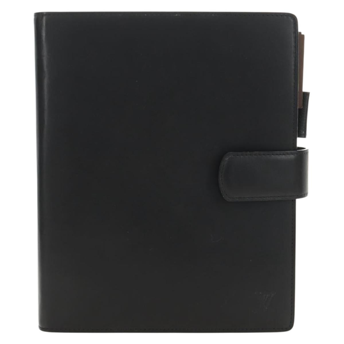 LOUIS VUITTON Nomad Agenda GM Day Planner Cover Black R20477 LV Auth 184586V