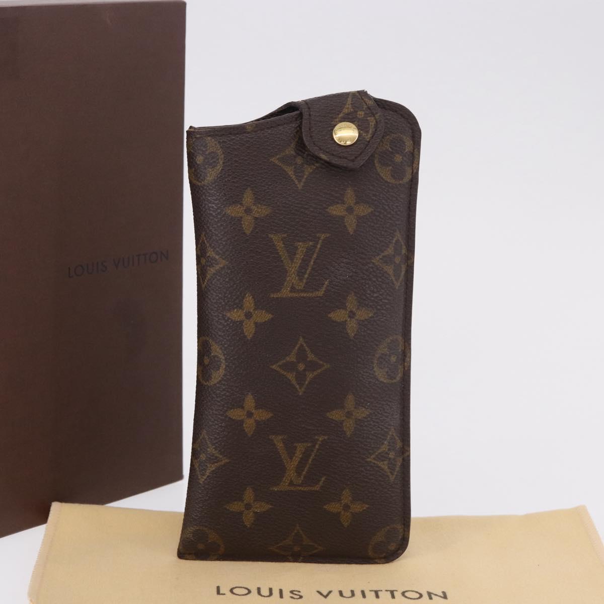 LOUIS VUITTON Monogram Etui Lunette MM Glasses Case M66544 LV Auth 184589A