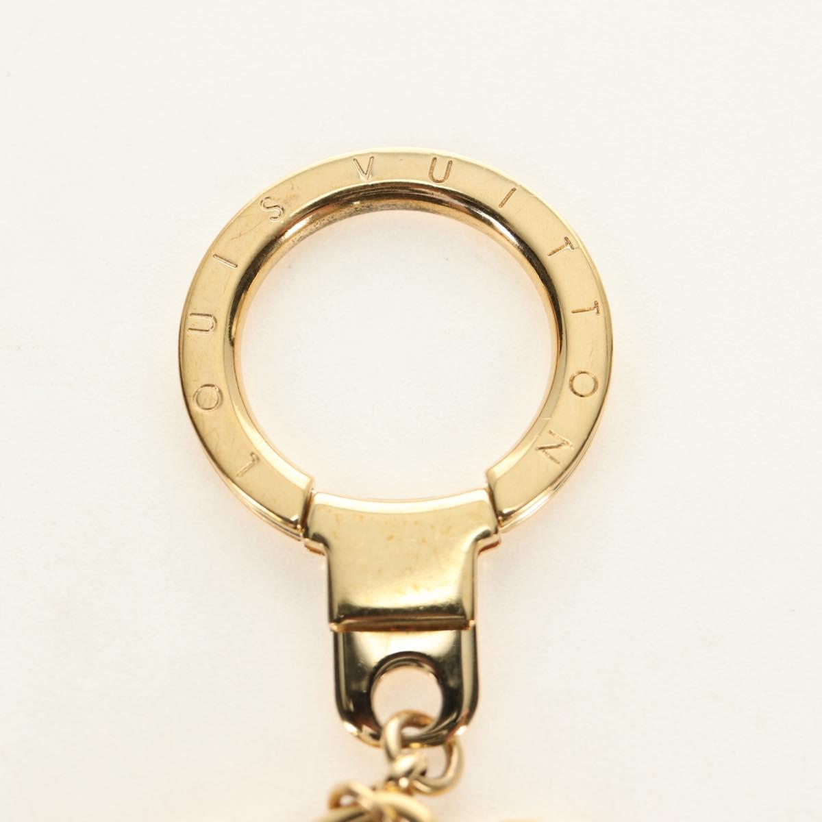 LOUIS VUITTON Porte Cles Pastille Key Holder metal Gold M65381 LV Auth 184598V