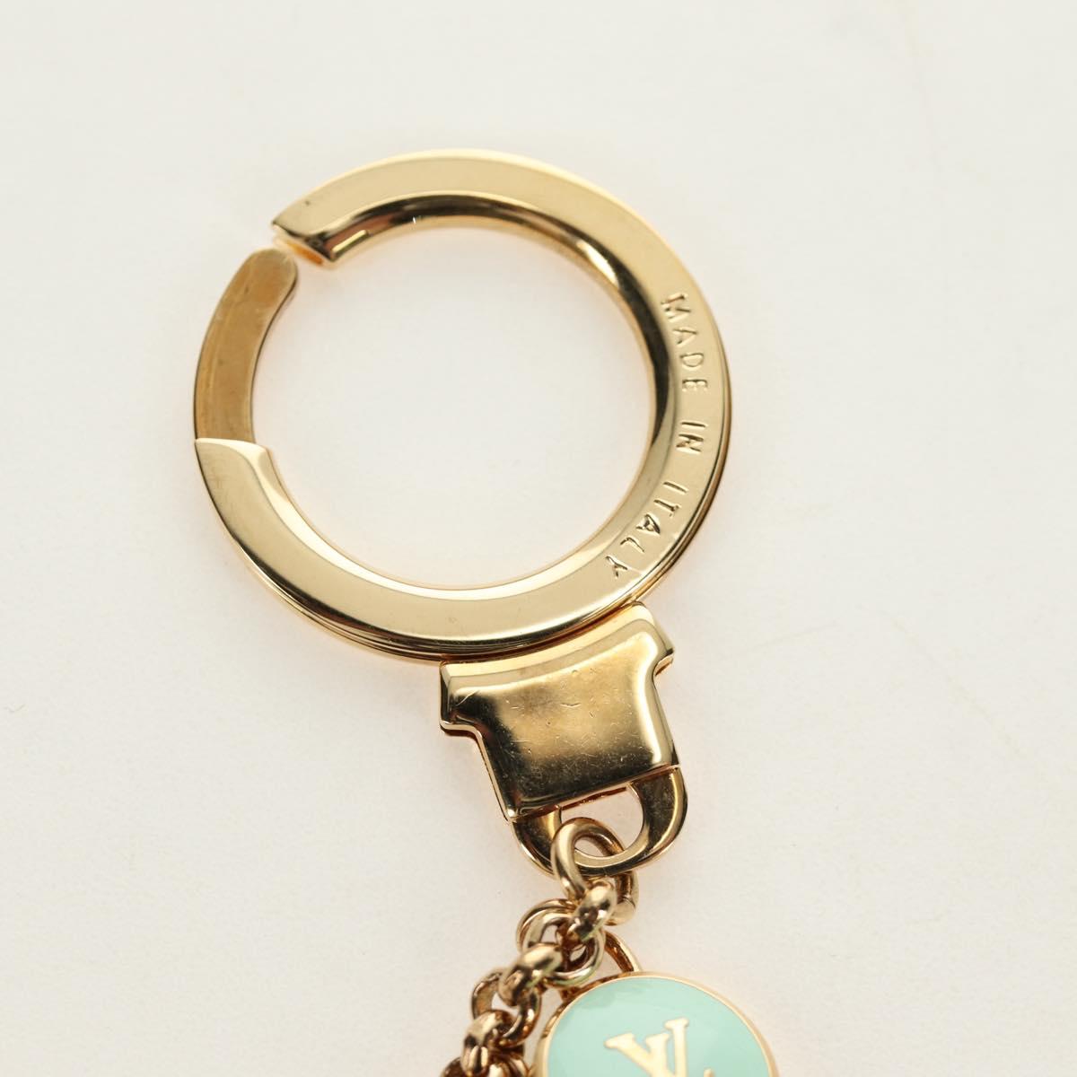 LOUIS VUITTON Porte Cles Pastille Key Holder metal Gold M65381 LV Auth 184599V