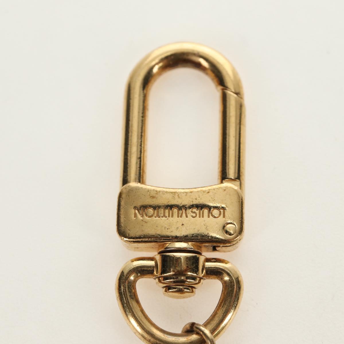 LOUIS VUITTON Porte Cles Pastille Key Holder metal Gold M65381 LV Auth 184600V