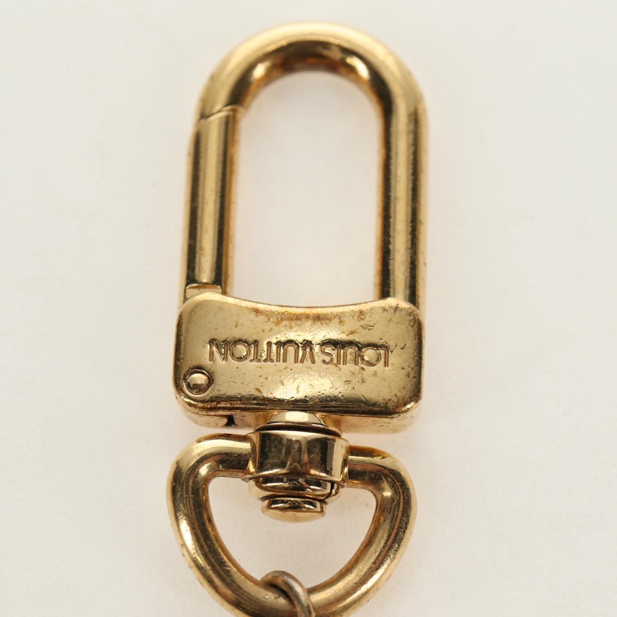 LOUIS VUITTON Porte Cles Pastille Key Holder metal Gold M65381 LV Auth 184600V