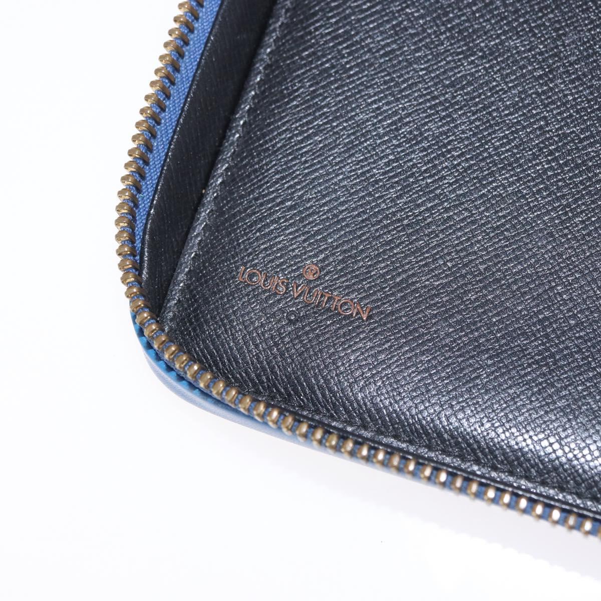 LOUIS VUITTON Epi Agenda Voyage Day Planner Cover Blue LV Auth 184610