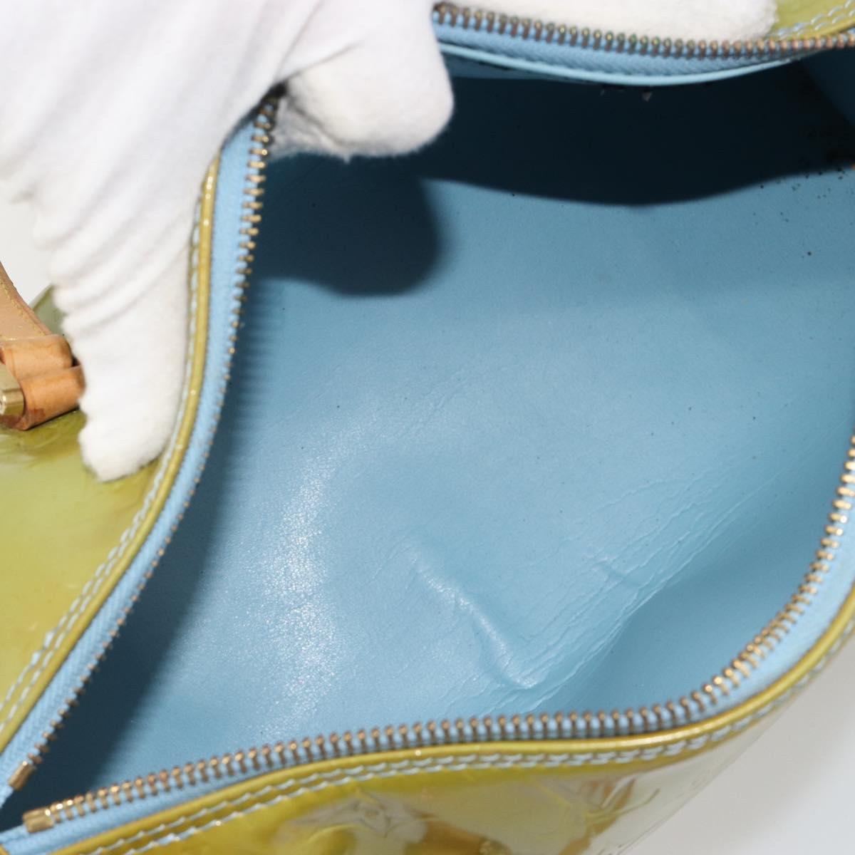 LOUIS VUITTON Monogram Vernis Bedford Hand Bag Baby Blue M91007 LV Auth 184613