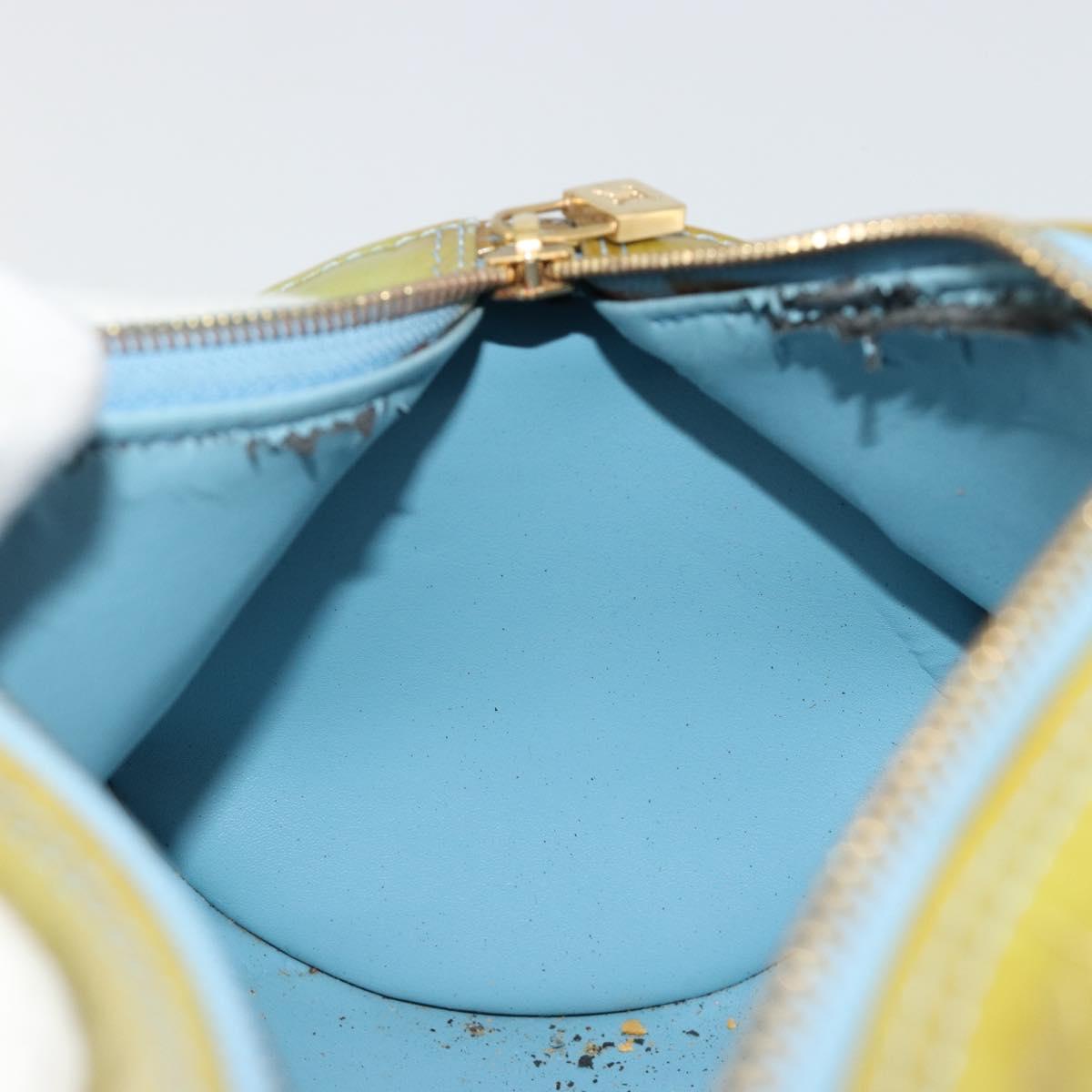 LOUIS VUITTON Monogram Vernis Bedford Hand Bag Baby Blue M91007 LV Auth 184613